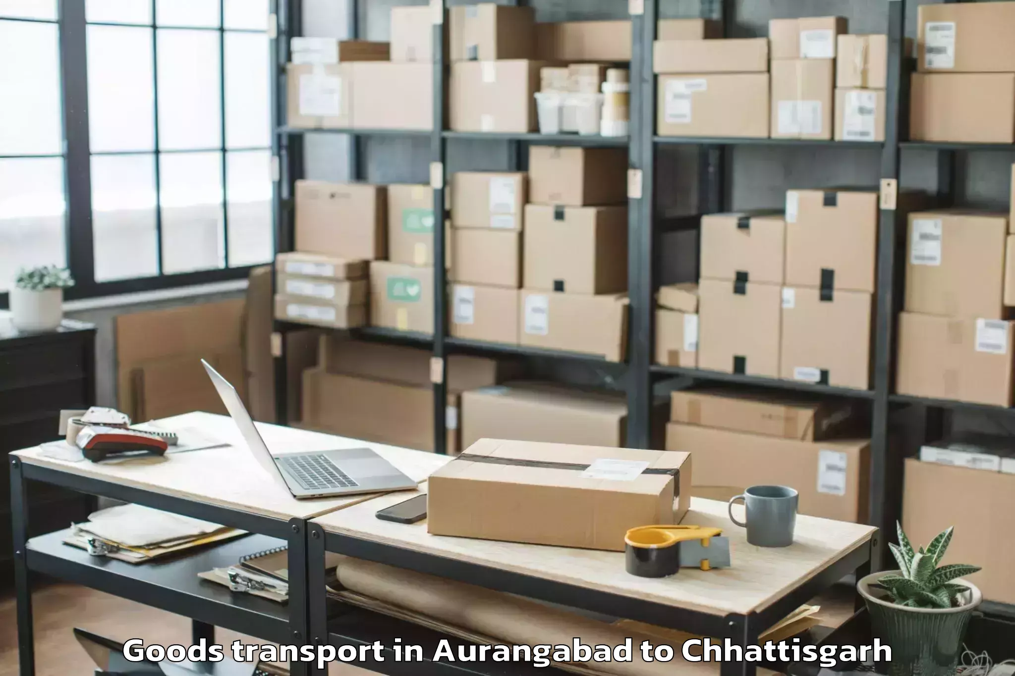 Easy Aurangabad to Jashpur Goods Transport Booking